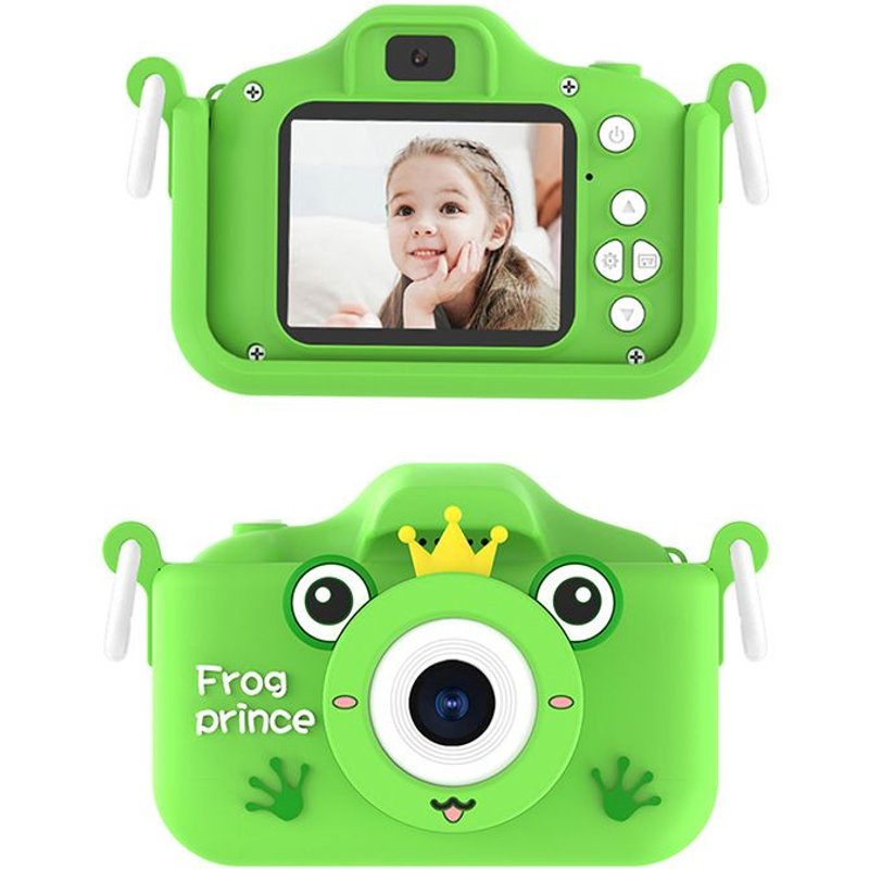 Mini appareil photo numérique pour enfants, 2.0" rechargeable, jouet, 3 à 10 ans, vidéo HD 1080p - Vert