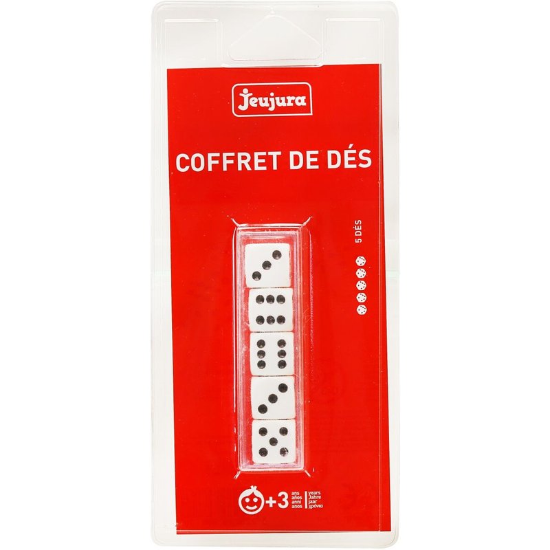Jeu De Societe Coffret 5 Des (16 Mm) - Blister