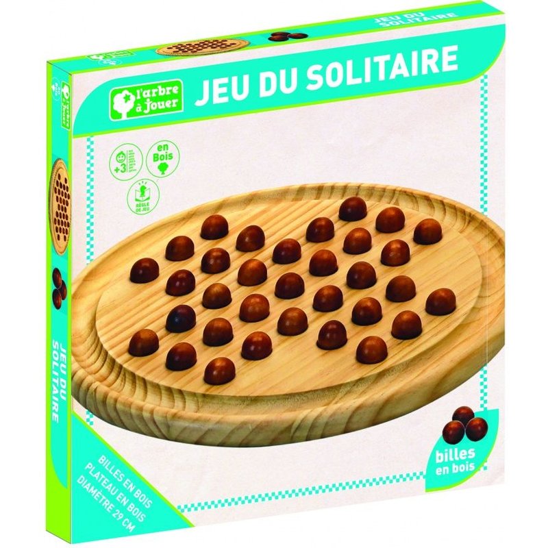 Jeu De Societe Solitaire En Bois