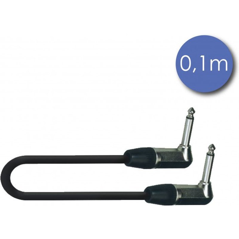 Power Acoustics Cab 2192 - Câble 0,1m - JACK COUDE MONO Mâle - JACK COUDE MONO Mâle