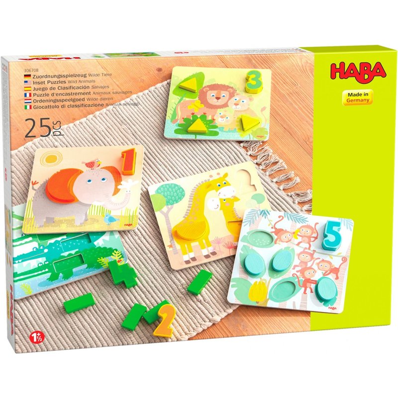 Haba Puzzle D'encastrement Animaux Sauvages