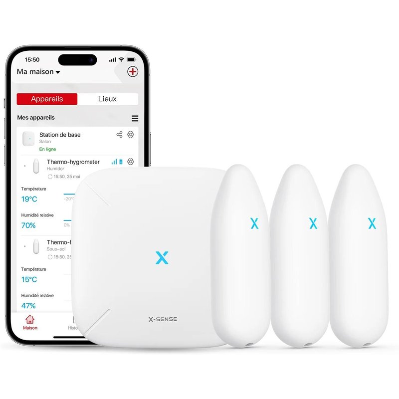 X-Sense WiFi Thermomètre Hygromètre Intérieur, STH51 & STH54 & STH55