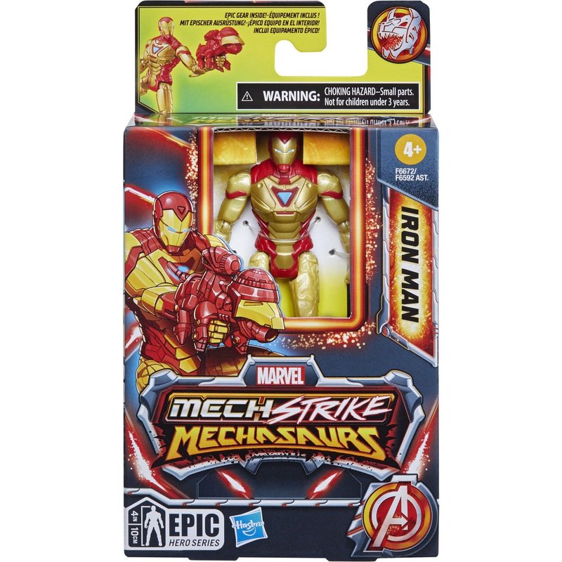 Marvel Classic Marvel Mech Strike Mechasaurs figurine Iron Man de 10 cm
