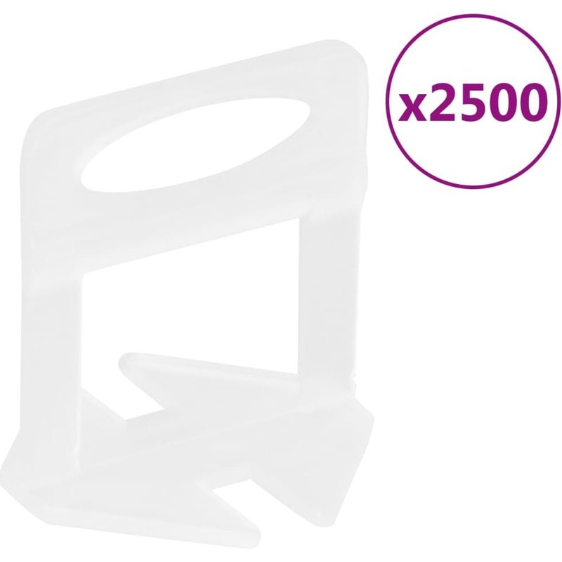 vidaXL Clips de nivellement de carreaux 2500 pcs 1,5 mm