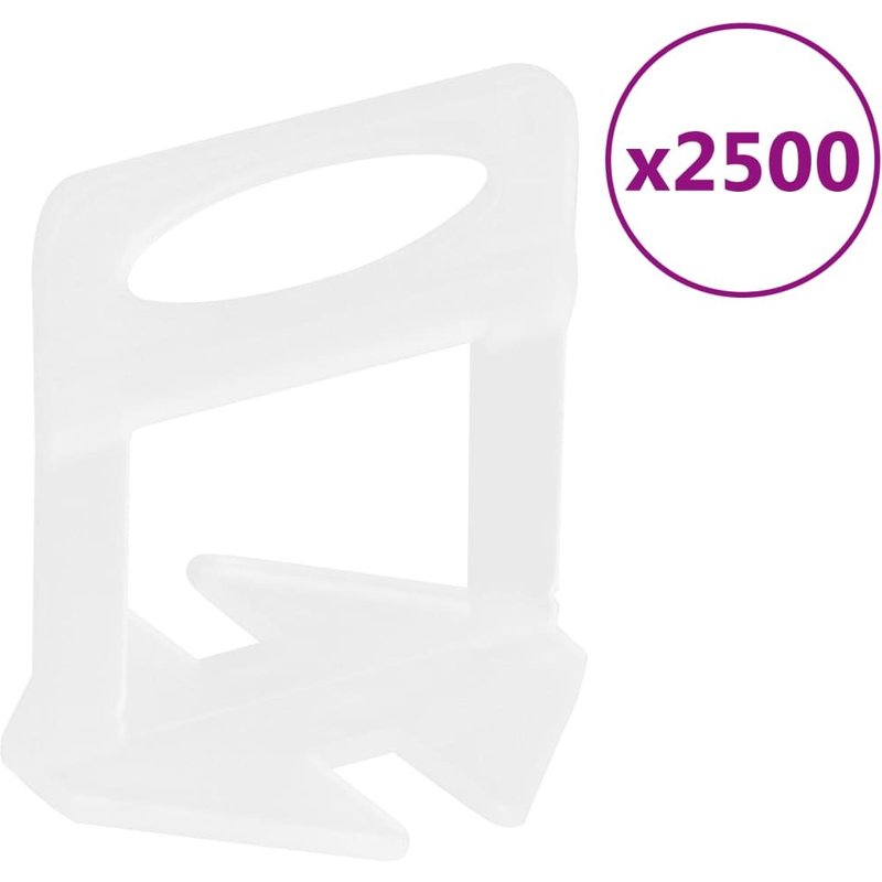 vidaXL Clips de nivellement de carreaux 2500 pcs 3 mm