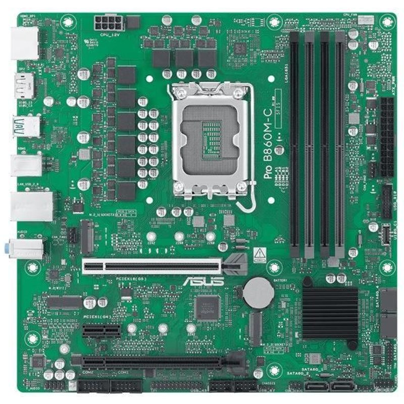 ASUS PRO B860M-C-CSM - Carte-mère - micro ATX - Socket LGA1851 - B860 Chipset - USB-C 3.2 Gen 1, USB 3.2 Gen 1, USB 3.2 Gen 2 - Gigabit LAN - carte graphique embarquée (unité centrale requise) -...