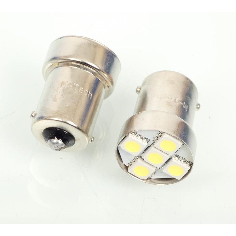 Ampoules blanche à LED 12V S25 BA15S R5W 12V 1.20W 5 x SMD 5050