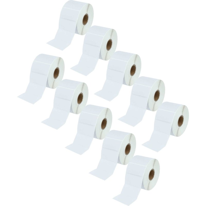 vhbw 10x Rouleau d'étiquettes à transfert thermique 25,4mm x 50,8mm (1300 étiquettes) compatible avec Godex EZ-1305, EZ-1105 étiqueteuse