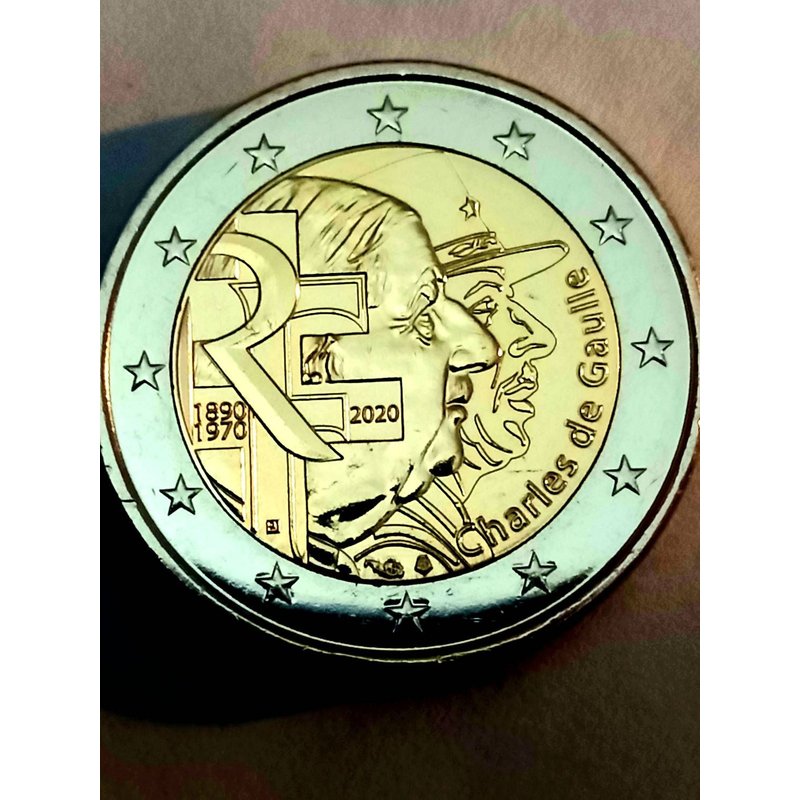 2 Euros Charle De Gaulle 1890-1970. France.2020.