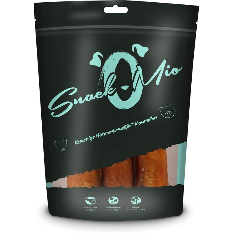 Snackomio Rouleaux Mâcher Croquants Base De Filet De Poitrine De Poulet Mâcher Premium Pour Chien 3er 150 G