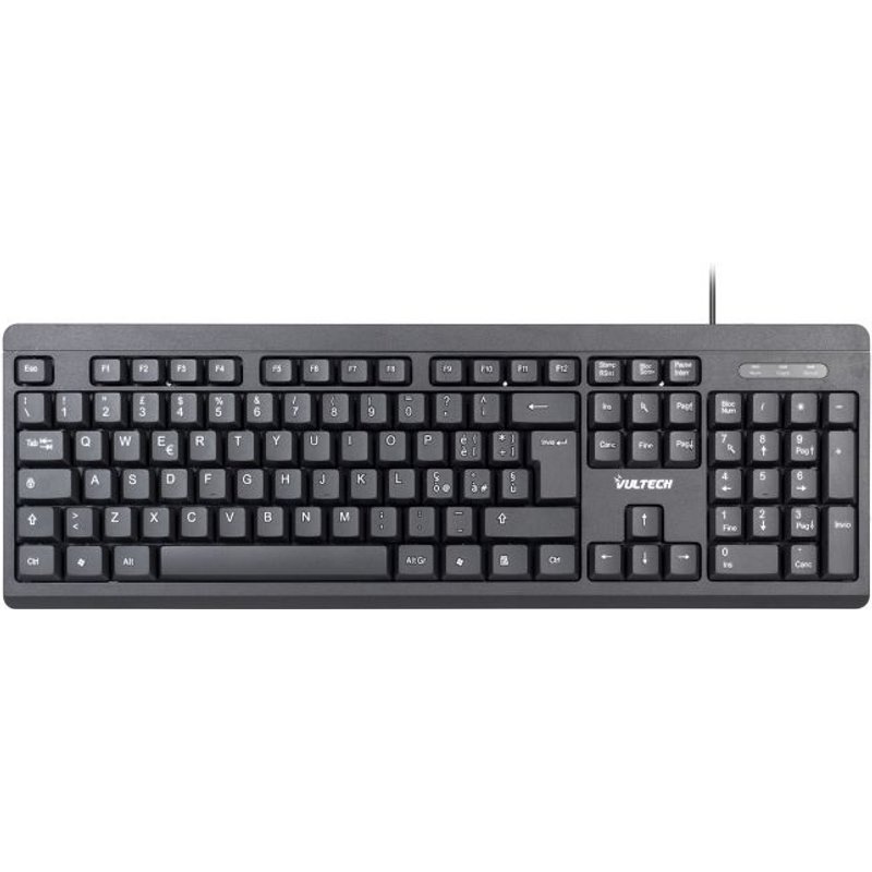 Vultech KEY-609 clavier USB QWERTY Italien Noir