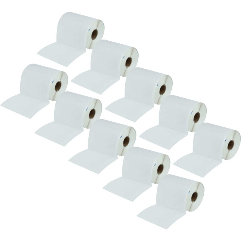 vhbw 10x Rouleau d'étiquettes thermique 76,2mm x 101,5mm (500 étiquettes) compatible avec Zebra TLP2742 étiqueteuse - autocollant blanc