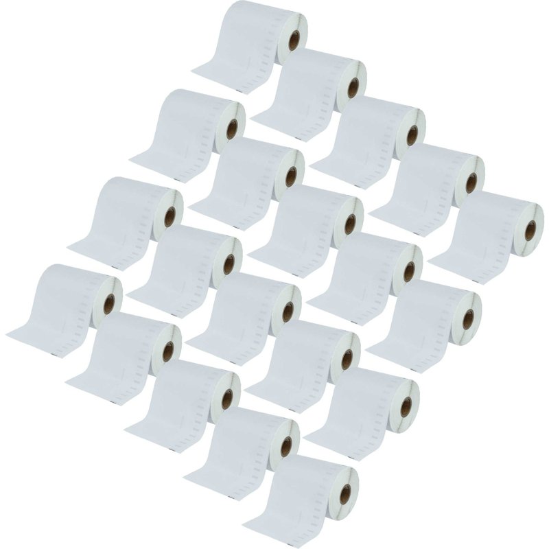vhbw 20x Rouleau d'étiquettes 104mm x 159mm (220 étiquettes) remplacement pour Dymo S0904980 pour étiqueteuse blanc