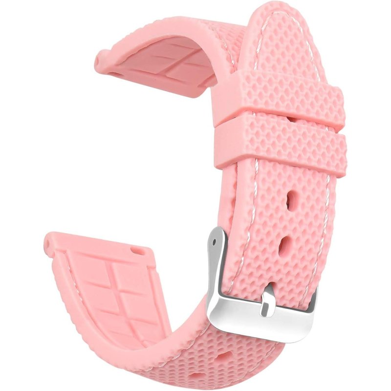 ERYI-Unisex Caoutchouc Bracelet Montre 6 Couleurs 3 Tailles Bracelet Étanche En Silicone Pour Femme Homme Remplacement Montre Universel Avec Boucle En Acier Inoxydable