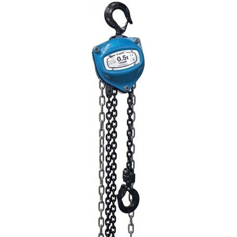 Palan manuel à chaîne Tralift Efficient - capacité 2000kg - hauteur levée 3m TRACTEL