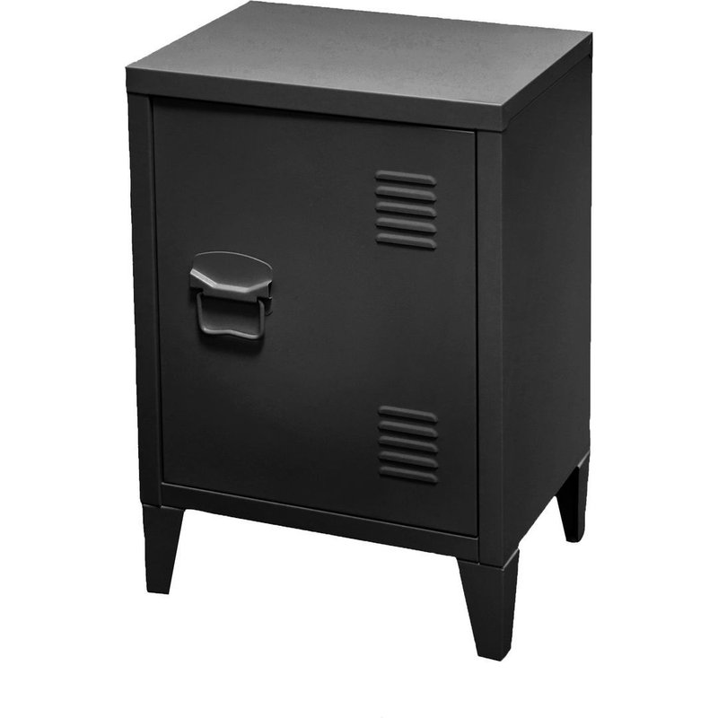 Casier 1 Porte Industriel Black En Métal - Noir