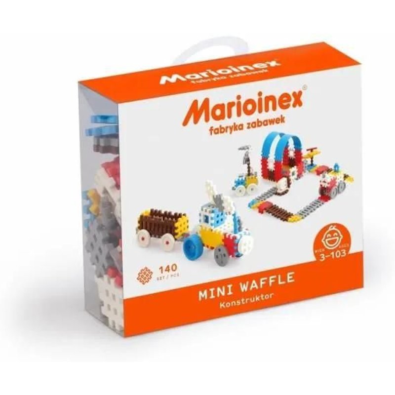 MARIOINEX 902820 MINI GAUFRE, LOT DE 140 PIÈCES CONSTRUCTOR BOY, MULTI