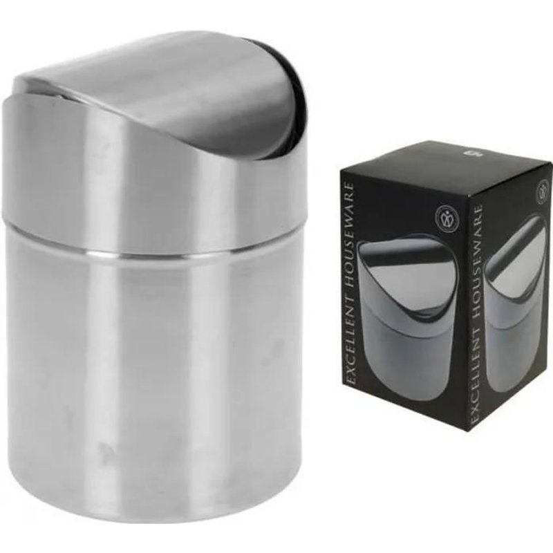 Poubelle salle de bain inox