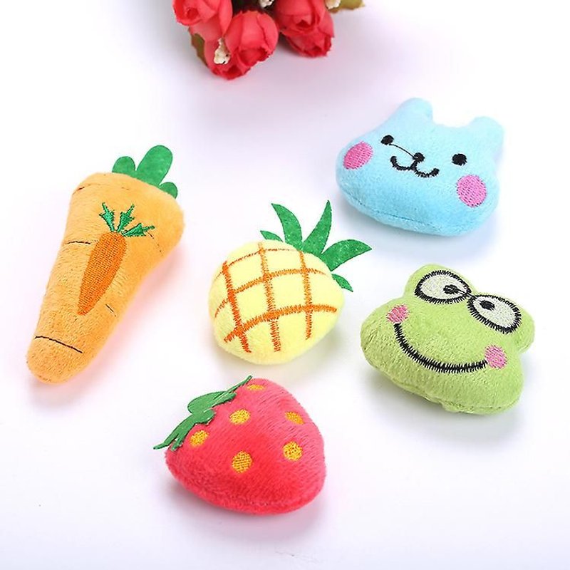 Jouets À Mâcher Pour Chat, Poupées Pour Animaux De Compagnie, Durables, Style Aléatoire, Remplissage D'herbe À Chat, Peluche, Broyage Des Dents, Jouets Pour Chaton, Fournitures Pour Animaux De Compagnie, Paille, 5 Pièces