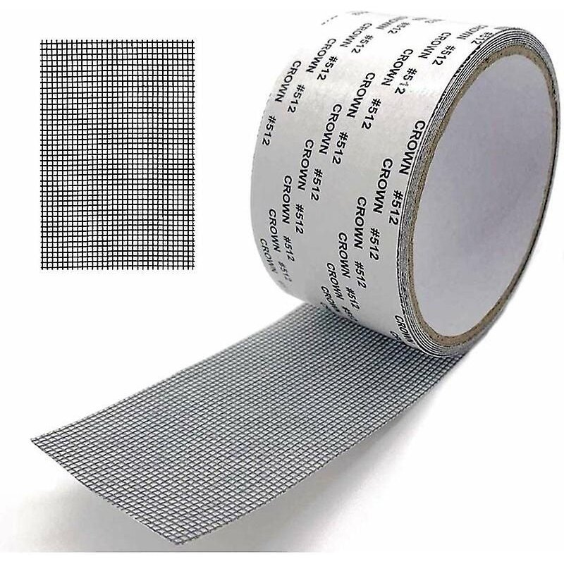 Ruban de réparation pour moustiquaire, patch adhésif pour réparation de fenêtre, kit de réparation pour moustiquaire (noir) Longziming