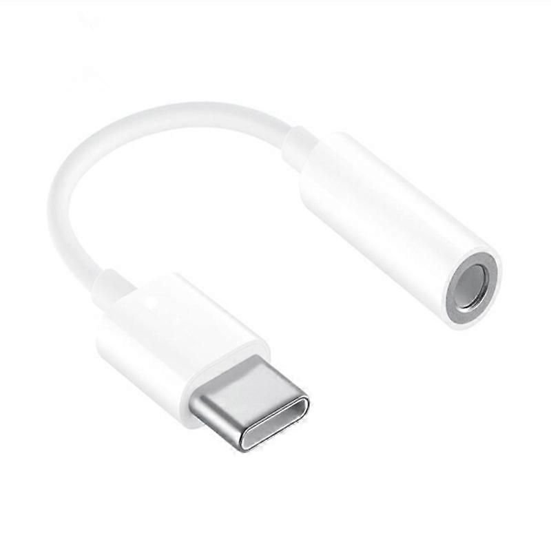 Adaptateur AUX USB type C vers jack 3,5 mm, câble de connexion microphone, blanc