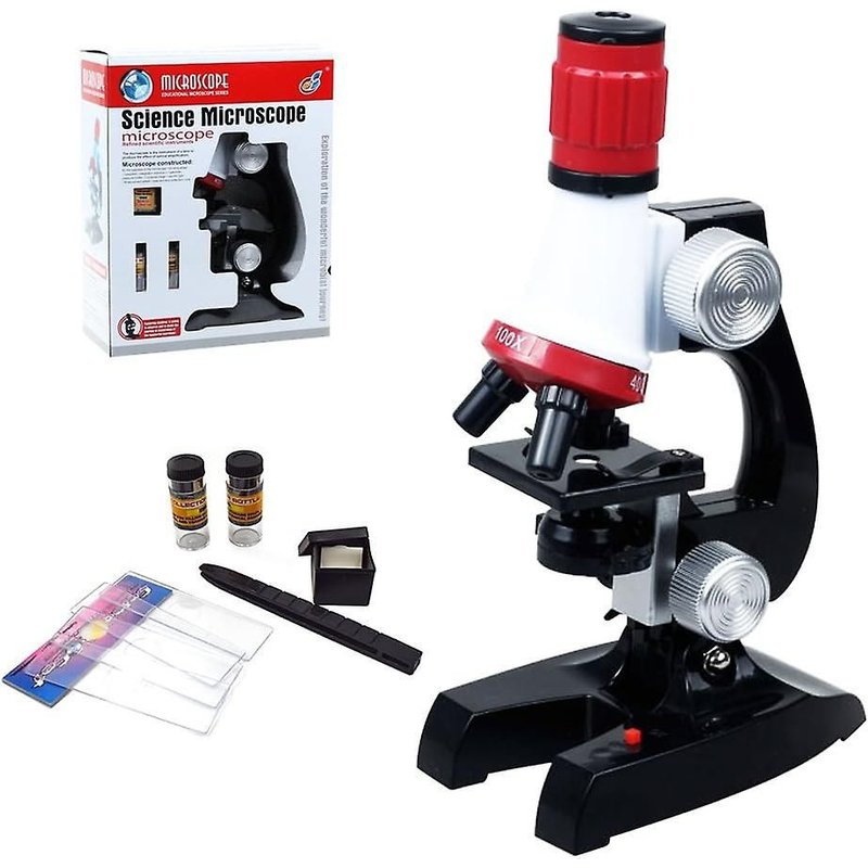Microscope pour enfant, grossissement 100x, 400x, 1200x, kit de microscope scientifique pour l'éducation précoce des enfants