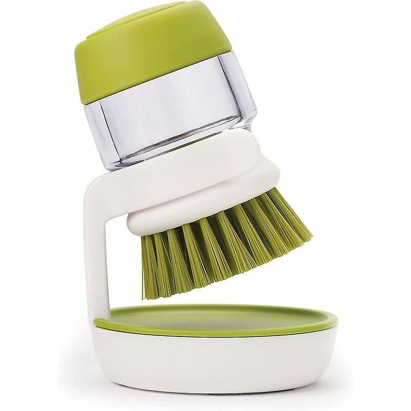 Brosse à récurer Palm Scrub avec réservoir de liquide vaisselle - Gris