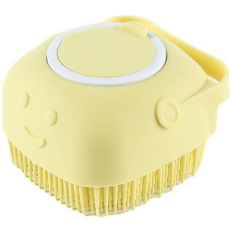 Brosse De Bain Pour Chien Et Chat, Brosse De Massage Apaisante Pour Animaux De Compagnie (1 Pièce, Jaune)