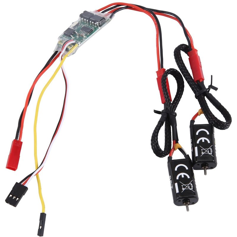 1 Pièces Double Sens Bidirectionnel Brossé Esc 2s-3s Lipo 5a Esc Contrôle De Vitesse Avec 2 Pc 050 66t Moteur Brossé Pour Modèle Rc