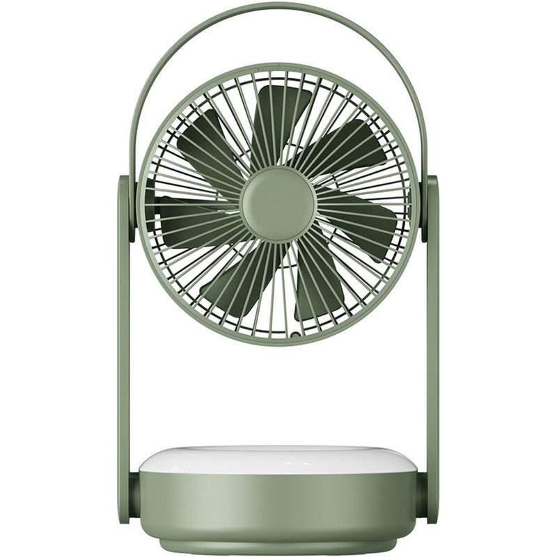 Ventilateur Mural 10000 MAh avec Veilleuse Sans PoinçOnnage Accueil Ventilateur Muet Ventilateur de Bureau Ventilateur de Charge USB Vert