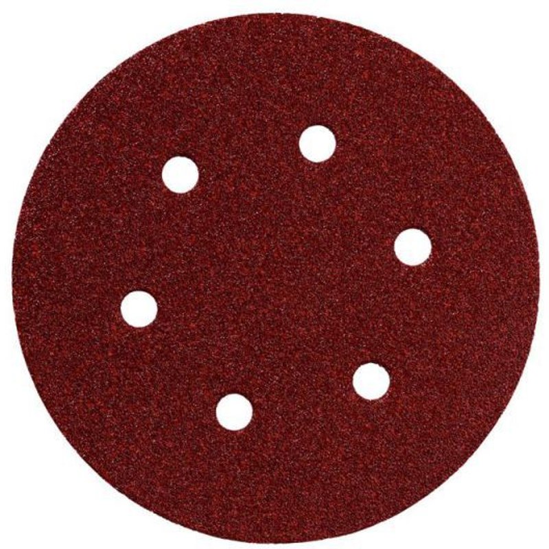 25 feuilles abrasives auto-agrippantes 150 mm, P 100, B+M, SXE Metabo - 624022000