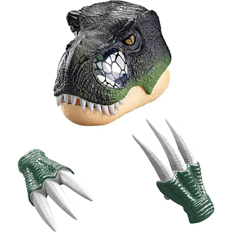 Masque De Mâchoire Amovible Avec 2 Griffes, Jouet De De Rôle Avec Yeux Éclairés Par Led Et Sons Rugissants, Jouet De Masque De Costume De Cosplay