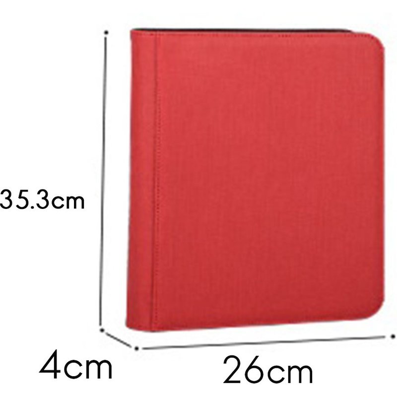 9 Pochettes Livre De Cartes De Classeur À Chargement Latéral Fermeture Éclair Album De Cartes Pochettes Fixes Pages Avec 360 Pochettes Rouge