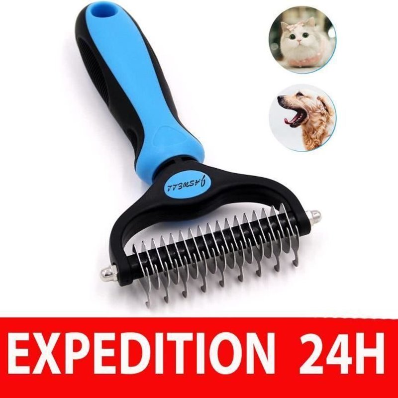Brosse Chien,Brosse Chat,Brosse Anti Poils Animaux, Peigne Déméloir Chien Professionnel Et Brosse Chien Poil Long
