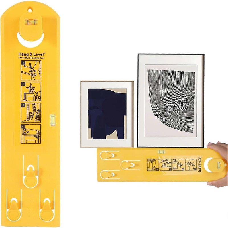 Outil de suspension de photos avec niveau Ă bulle, cintre pour photos, outil de suspension pour cadres photo, peintures, miroirs, horloges