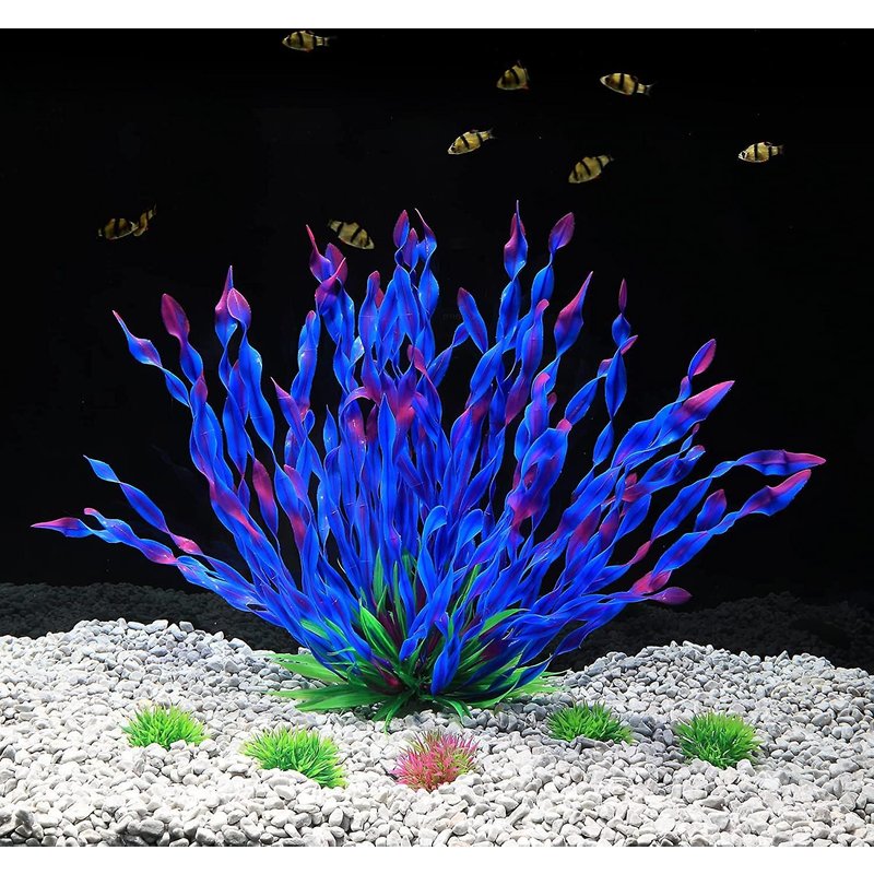 Plantes Artificielles Pour Aquarium, 12 Pouces, Décoration En Plastique (Cpo13+5)