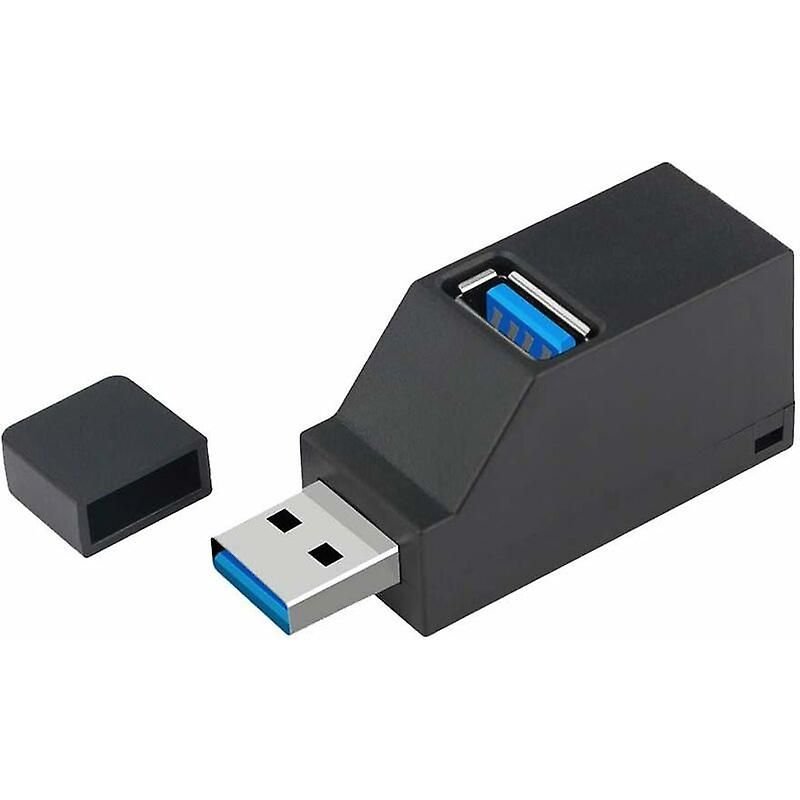 Adaptateurs USB Hub USB 3.0 à 3 ports (2 USB 2.0 + USB 3.0), hub de données pour Ultrabooks ainsi que PC et autres appareils compatibles USB 3.0, pivotant à 90°/180° (