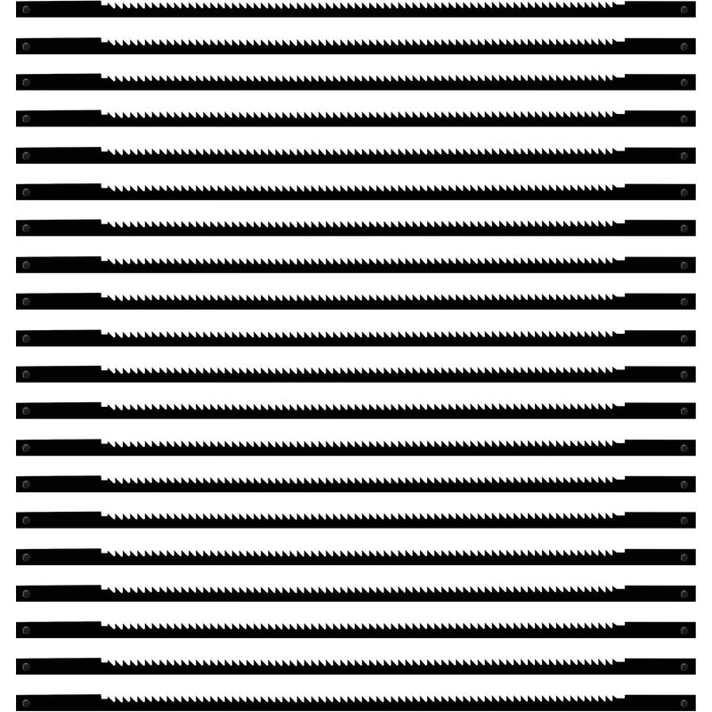 20 Pièces Lames de Scie à Chantourner,18 dents Accessoires de Scie a Chantourner Acier,Lames de Scie en Acier Carbone pour Bois,Plastique,Mousse,Métaux mous