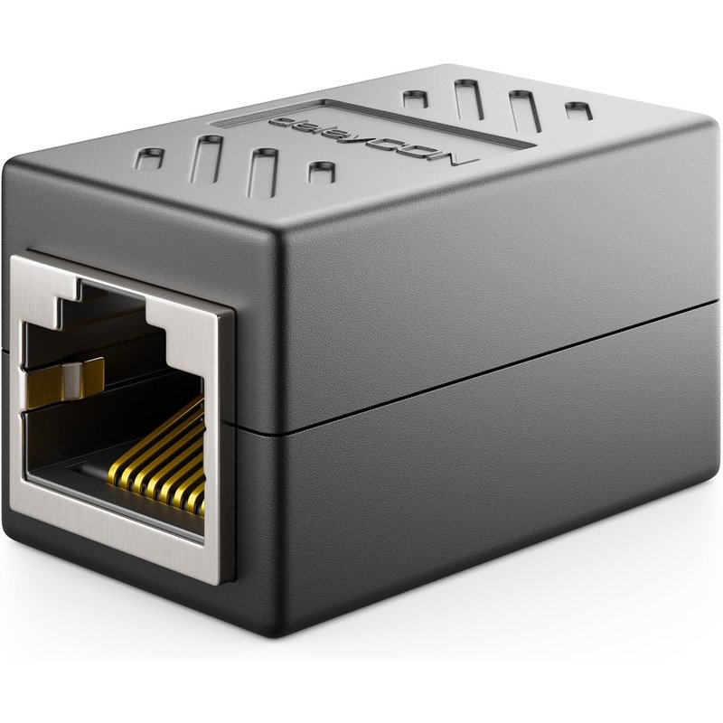 1 Pièce RJ45 Coupleur (1000 Mbit) Gigabit Câble LAN Rallonge Câble Réseau Ethernet Adaptateur Connecteur Compatible avec Cat8,Cat7,Cat6,Cat5 Câble Patch DSL POE 2X RJ45 Femelle-Noir