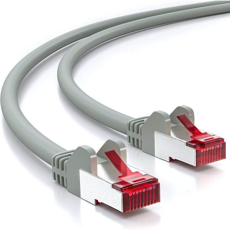 3,0m CAT6 Câble Réseau-Blindage PIMF S/FTP CAT-6 RJ45 Câble Ethernet-LAN DSL Routeur Modem Point d'Accès Patch Panels-Gris