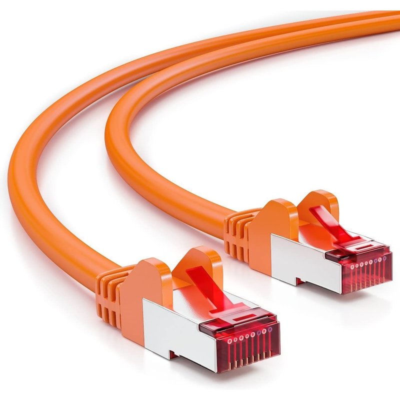5m CAT6 Câble Réseau-Blindage PIMF S/FTP CAT-6 RJ45 Câble Ethernet-LAN DSL Routeur Modem Point d'Accès Patch Panels-Orange