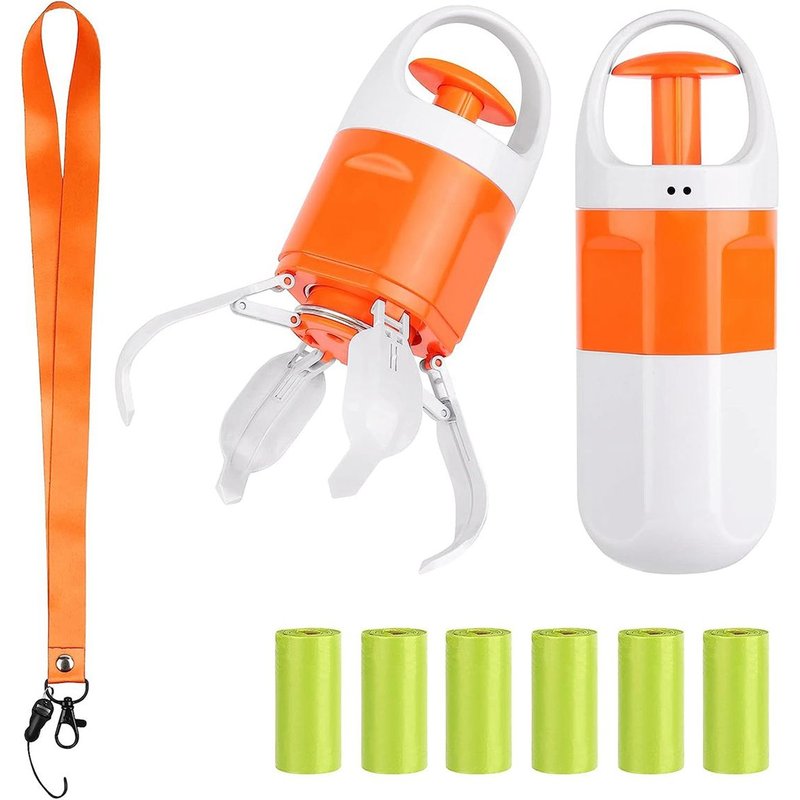 Pooper Pour Chien Portable Avec 90 , 2 En 1 Dog Pooper Pour Grands, Moyens Et Petits Chiens, 4 Griffes Flexibles, Anti-Fuites