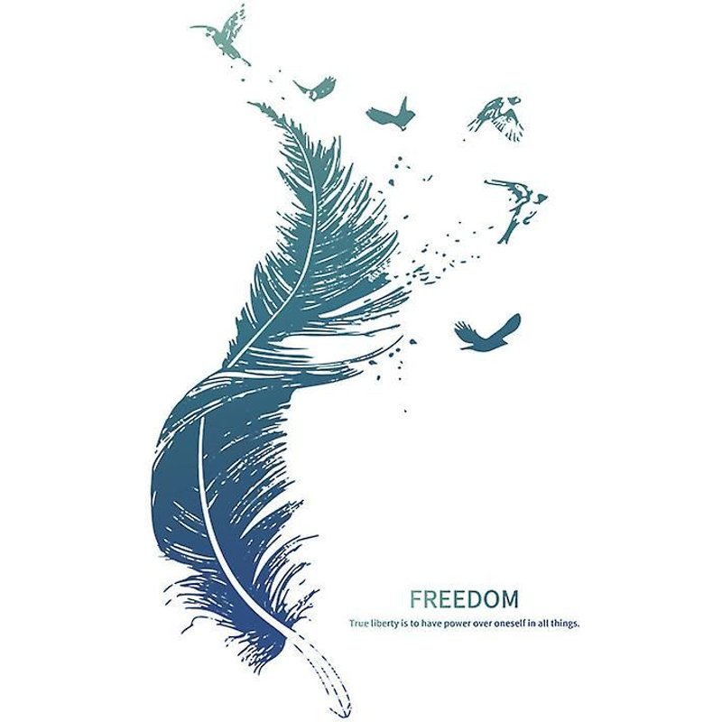 Stickers Muraux Plumes Bleues, Stickers Décoratifs Bleus Pour Chambre D'enfant