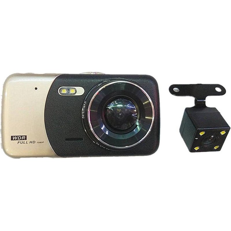 Car DVR 4 Pouces Dual Lens Car Camera DVR Camcorder Full HD 1080P Night Vision Dash Cam Parking Recorder Video Registrator