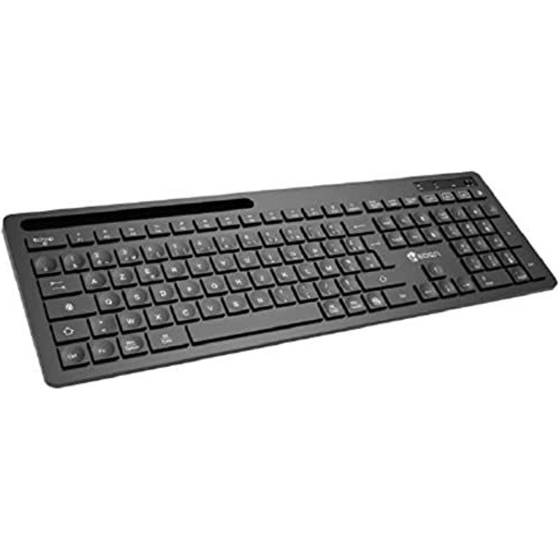 HEDEN Clavier sans fil 2.4Gh/BT 104keys, support tél intégré connexion BT3.0&BT5
