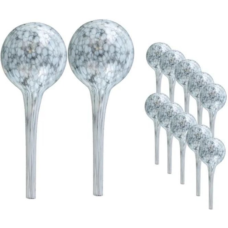 Lot de 20x Boule d'irrigation en verre pour plantes d'intérieur blanc 100 ml