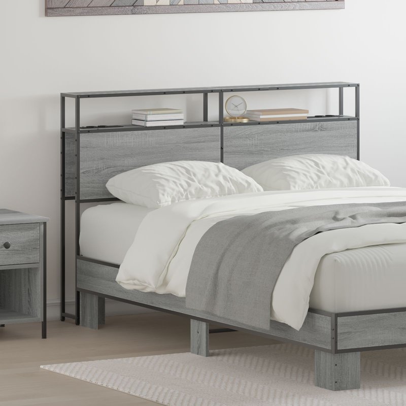 Vidaxl Tête De Lit De Rangement Gris Sonoma 160 Cm Bois D'ingénierie