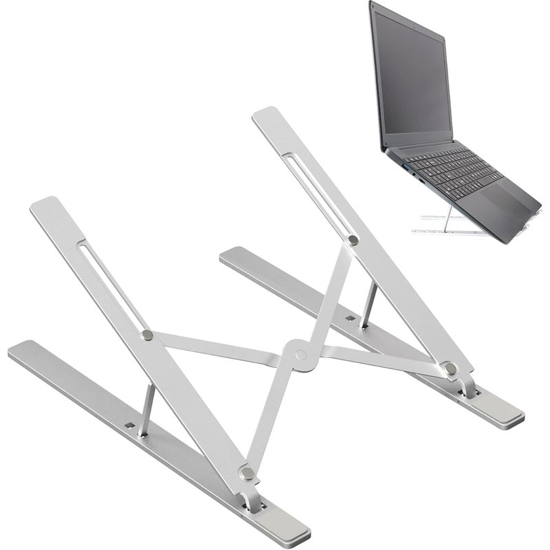 Support pour ordinateur portable-Niveaux réglables-Pliable-En aluminium-Pour ordinateur portable de 9 à 15 pouces