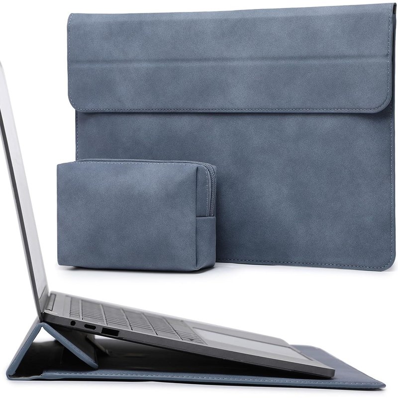 15-16 Pouces Housses Ordinateur Portable Sacoche avec Fonction Stand pour MacBook Pro 16 M4/M3/M2/M1 Pro/Max 2025-2019,XPS 15,MacBook Pro 15 2015-2012,Samsung Galaxy Book Flex 15,Bleu Haze