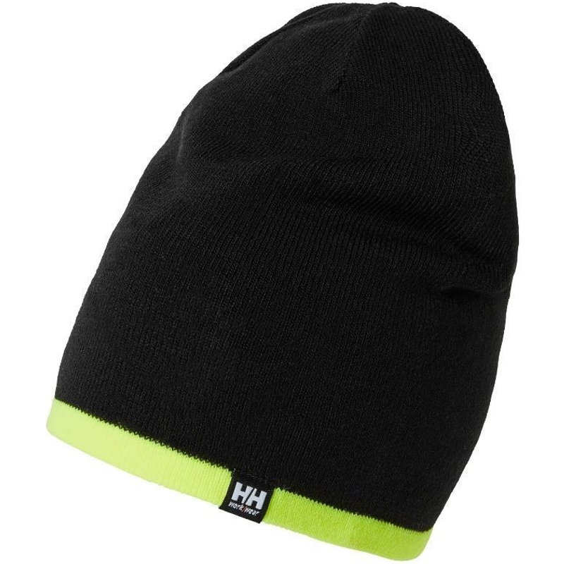HELLY HANSEN Bonnet Manchester 79883 - Noir / Jaune - Taille unique